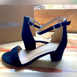 Bella Marie Low Chunky Heel with Ankle Clasp